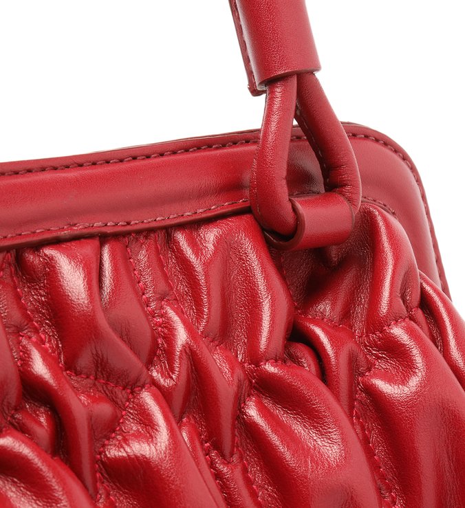 Bolsa Bowling Vermelha Couro Ella Grande