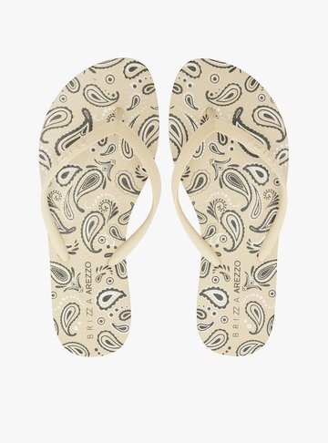 Chinelo de Dedo Amarelo Paisley Brizza