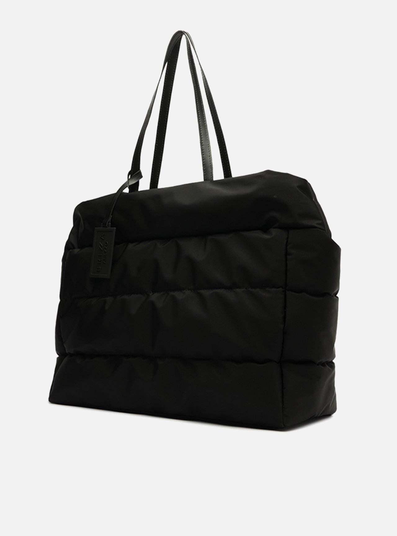 Bolsa Shopping Preta Nylon Gigi Grande — foto 2