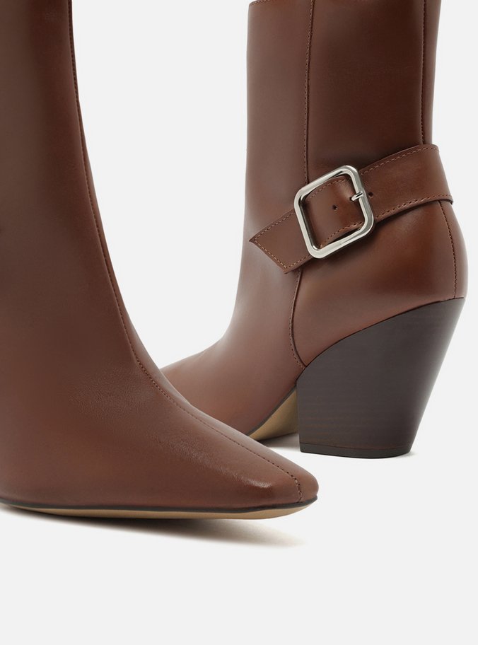 Bota Marrom Salto Médio