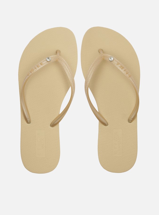 Kit Chinelo de Dedo Dourado e Pouch Essential