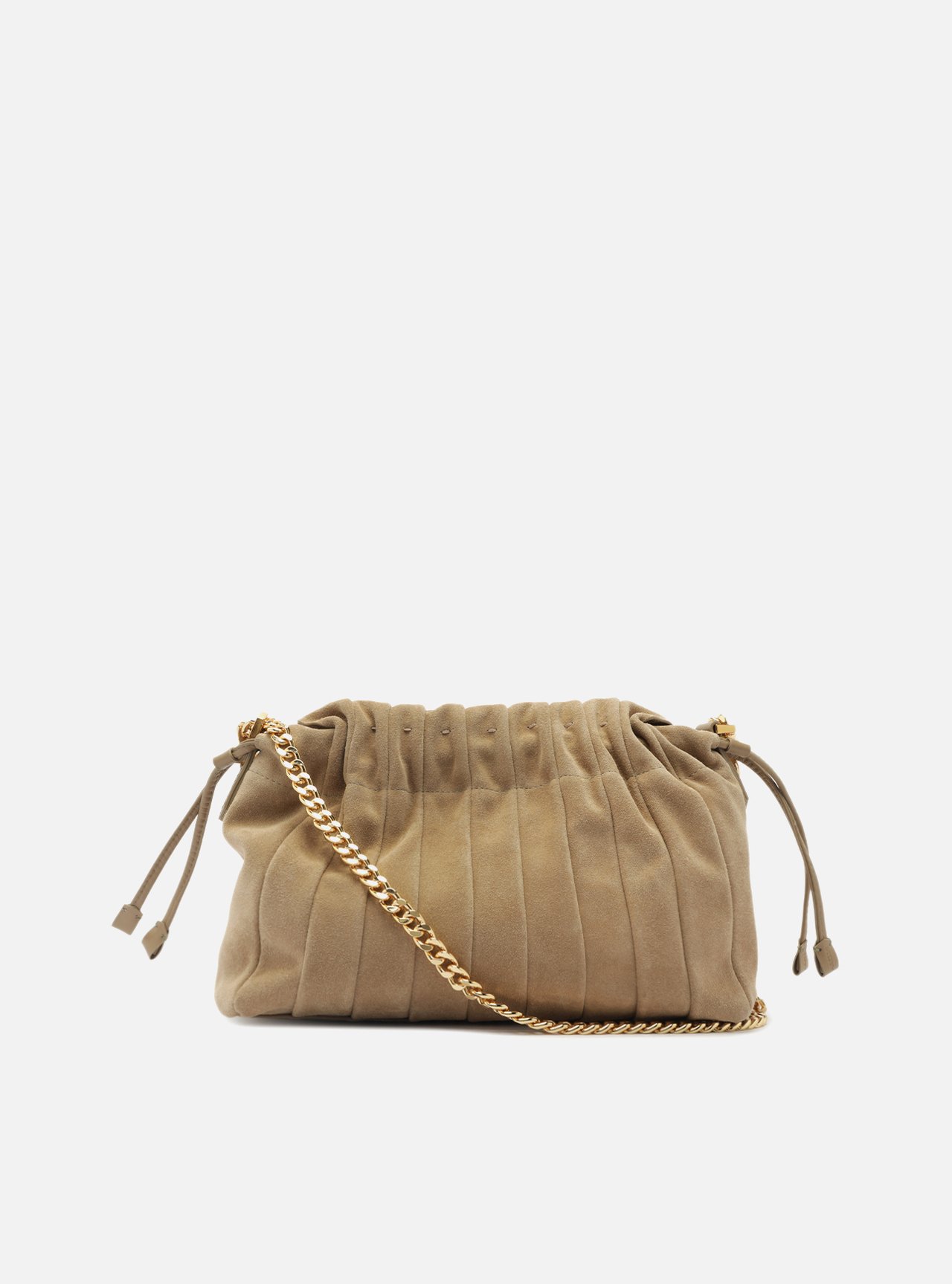 Bolsa Cinza Grande Alça Dourada — foto 3