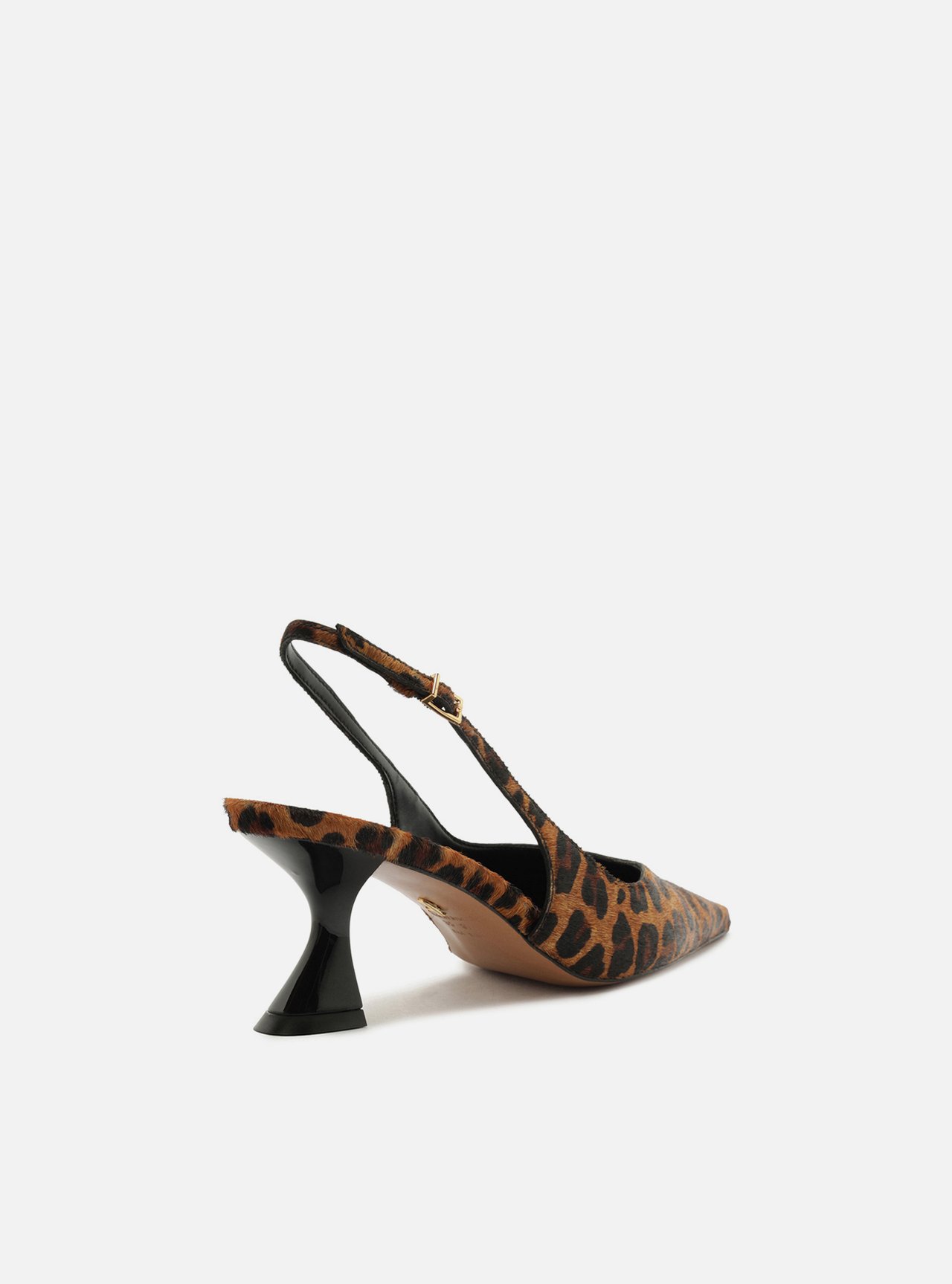 Scarpin Animal Print Salto Geométrico Slingback — foto 3