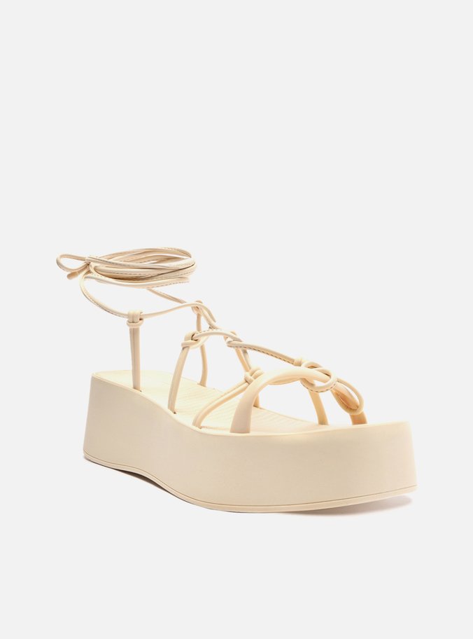 Sandália Off-White Flatform Amarração Nós Brizza