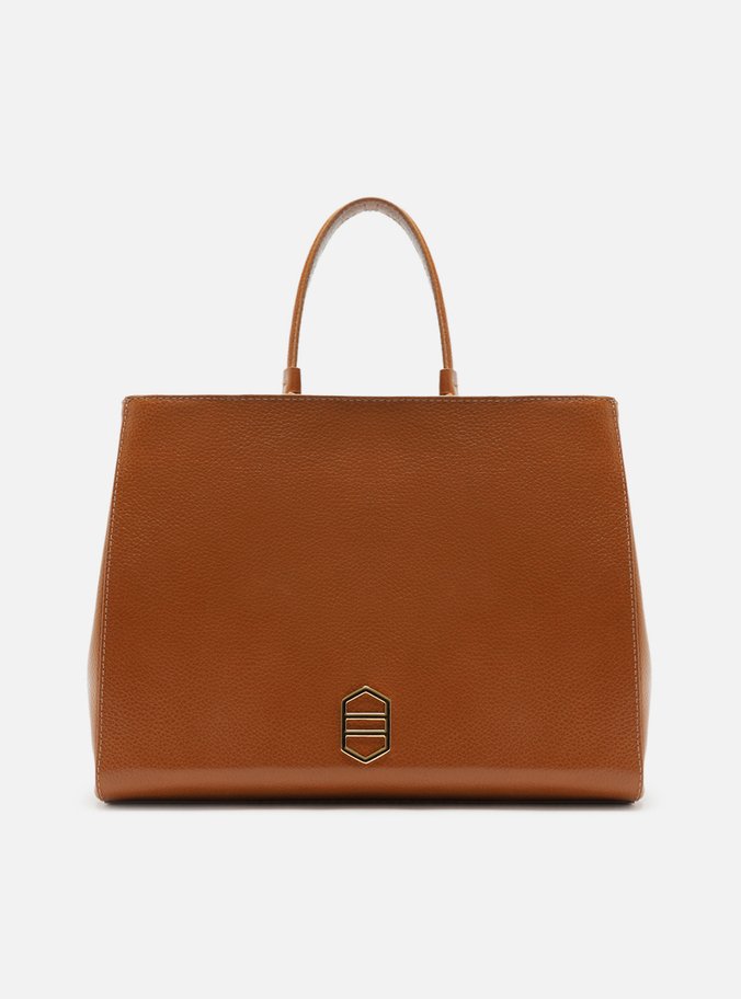 Bolsa Tote Marrom Couro Grande Alças