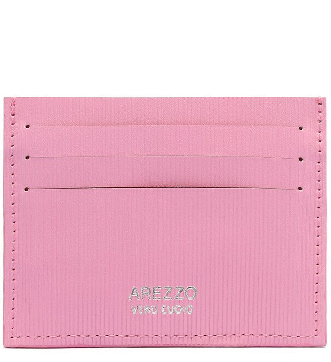 Porta-Cartões Couro Rosa