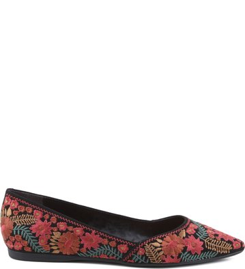 Sapatilha Floral Preta