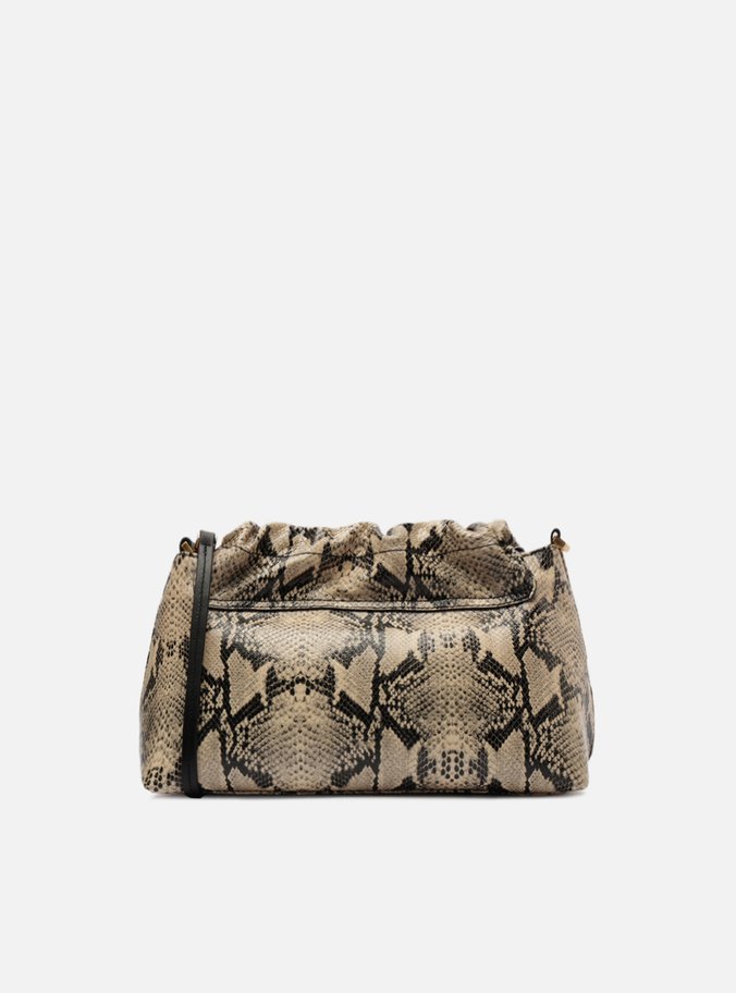 Bolsa Tiracolo Snake Couro Média Peça Metal