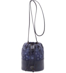 Bolsa Tiracolo Ciccia Paisley Azul Marinho