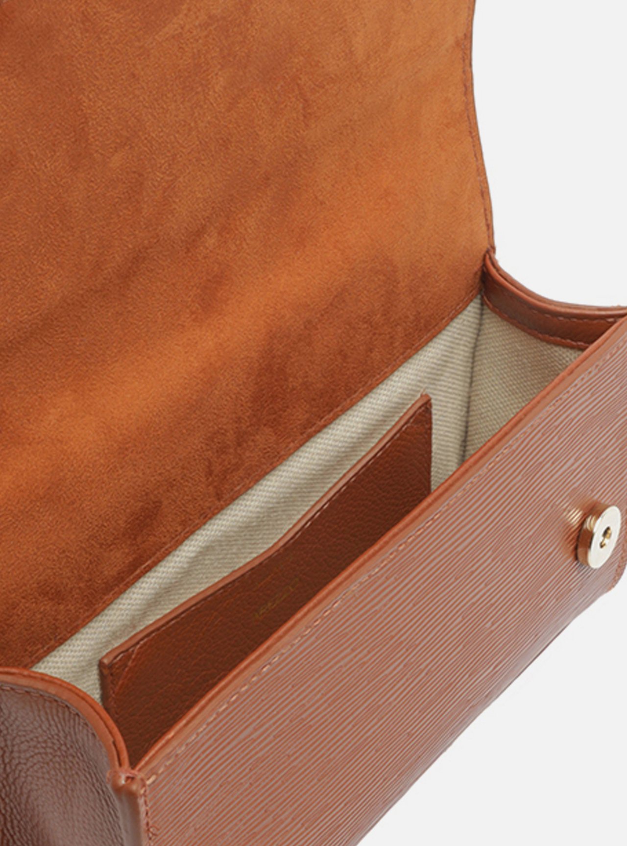 Bolsa Tiracolo Marrom Couro Abraccio Pequena — foto 4