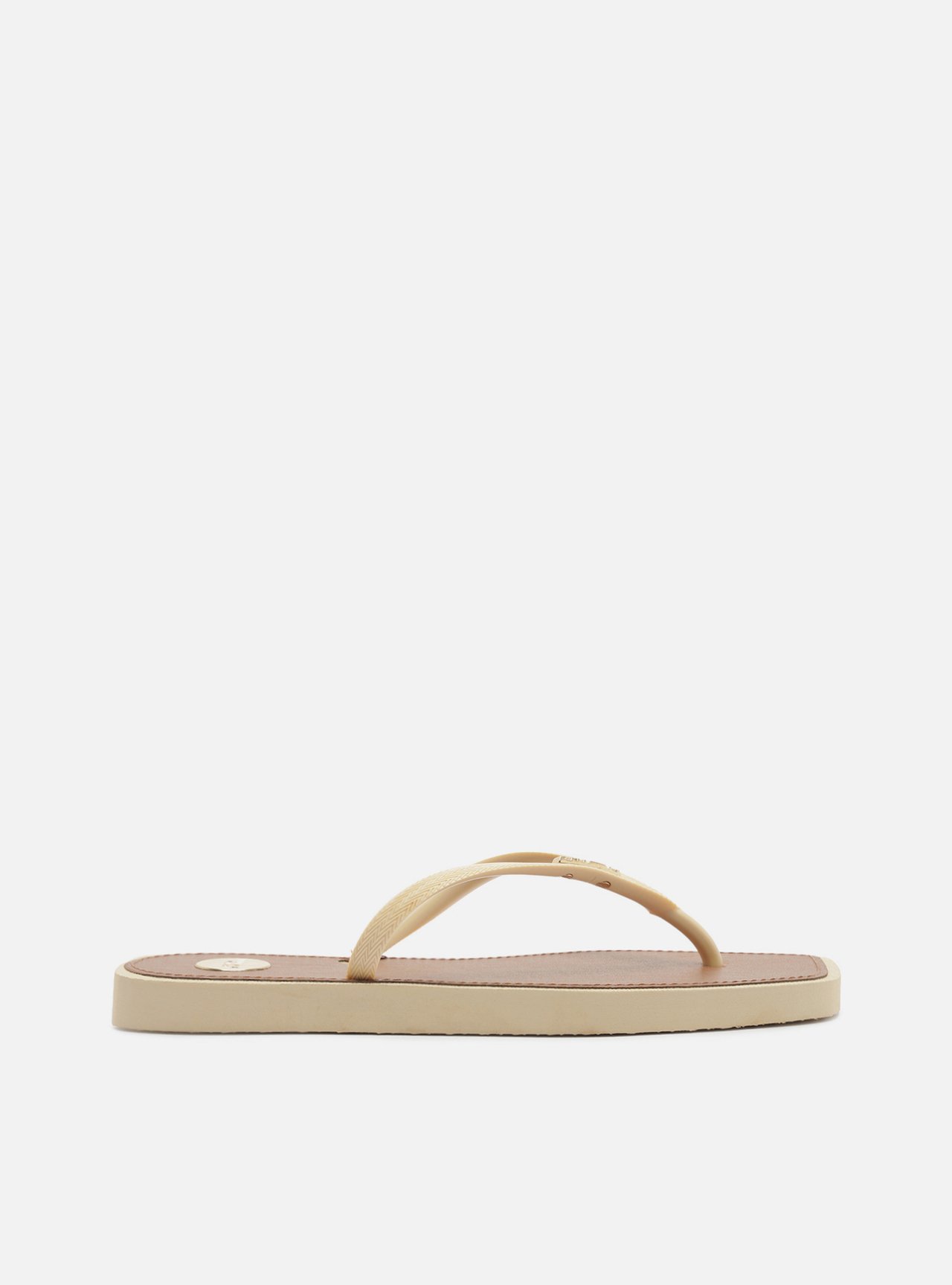 Chinelo de Dedo Off White Plataforma Metais Brizza — foto 3