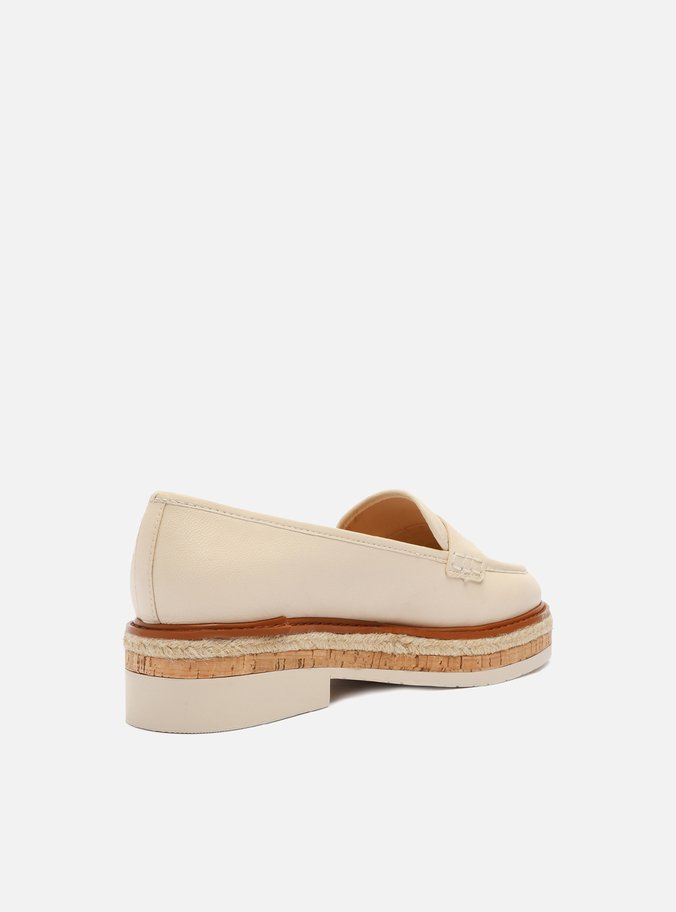 Mocassim Off-White Couro Sola Multimaterial