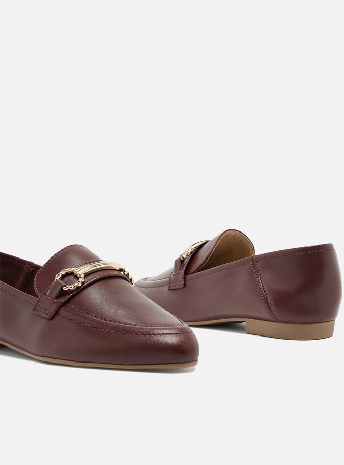 Mocassim Vermelho Couro Bridão