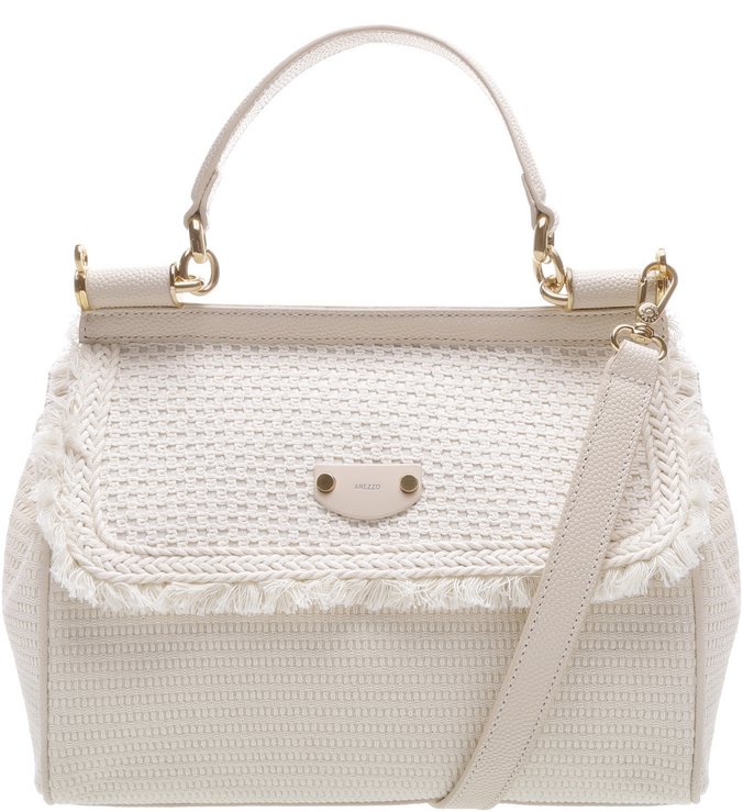 Bolsa Lady Satchel Grande Isabelli Off White