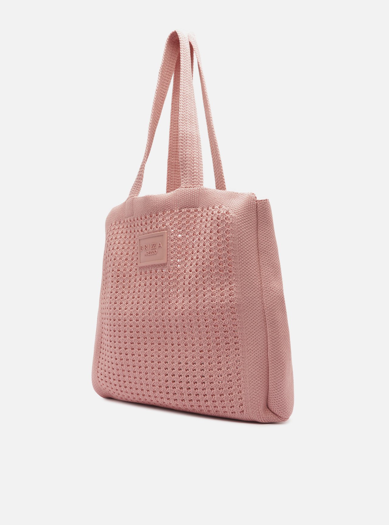 Bolsa Shopping Rosa Knit Grande Brizza — foto 2