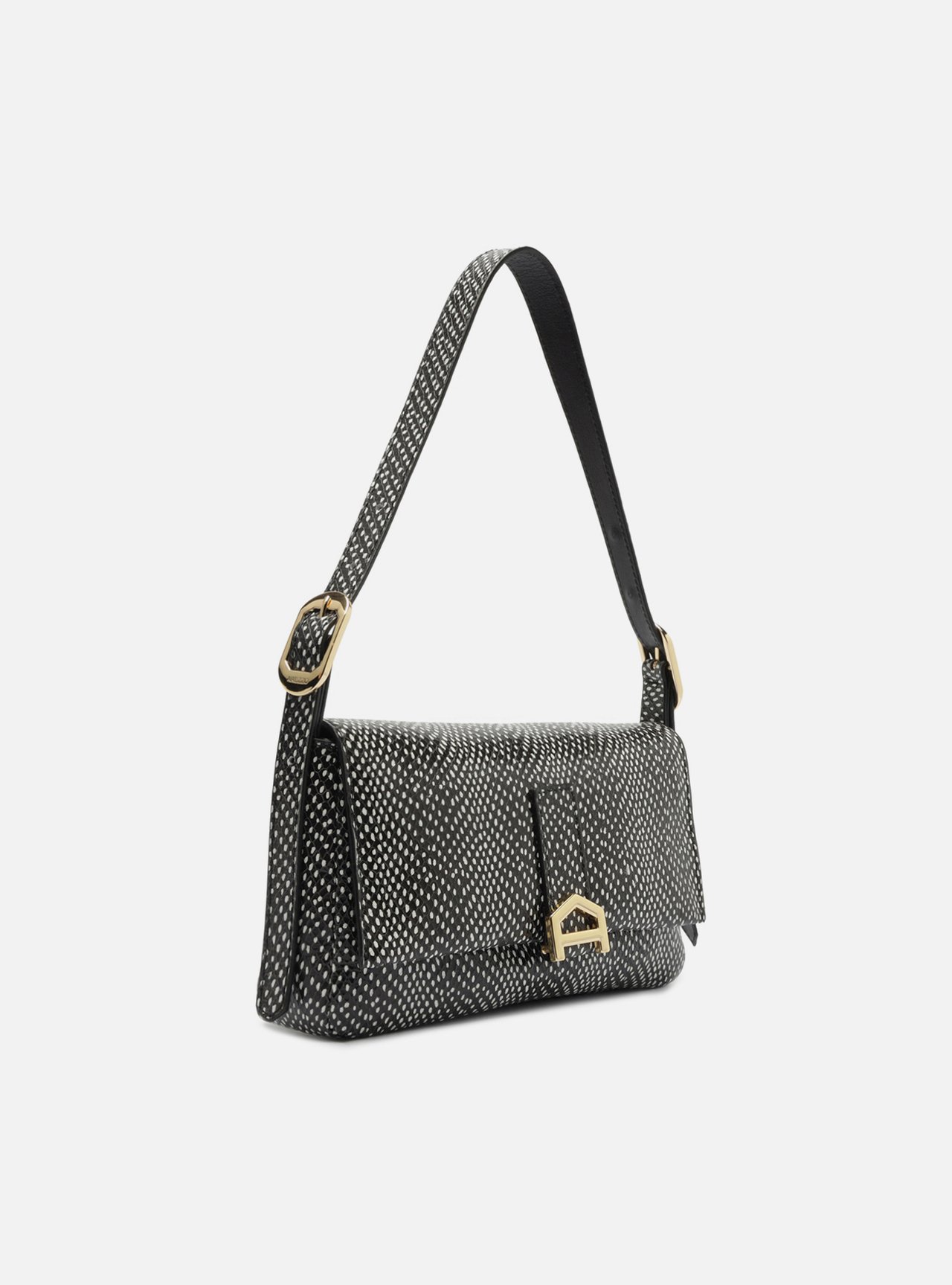 Bolsa Tiracolo Animal Print Couro Média Metais — foto 5