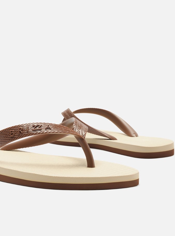 Chinelo de Dedo Marrom Coffee Bicolor Roma