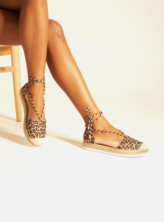 Espadrille Animal Print Rasteira