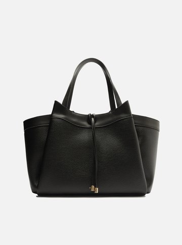 Bolsa Tote Preta Grande Bag Charm