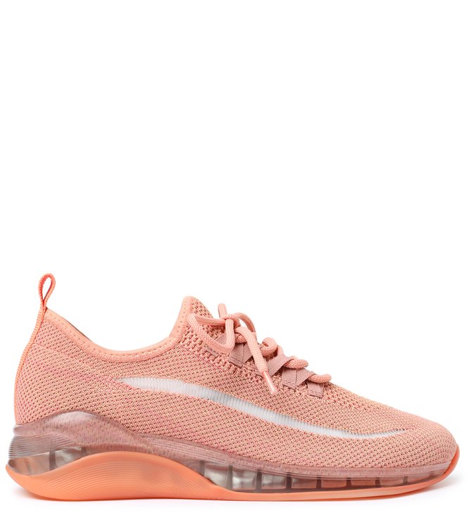 Tênis Laranja Knit Esportivo