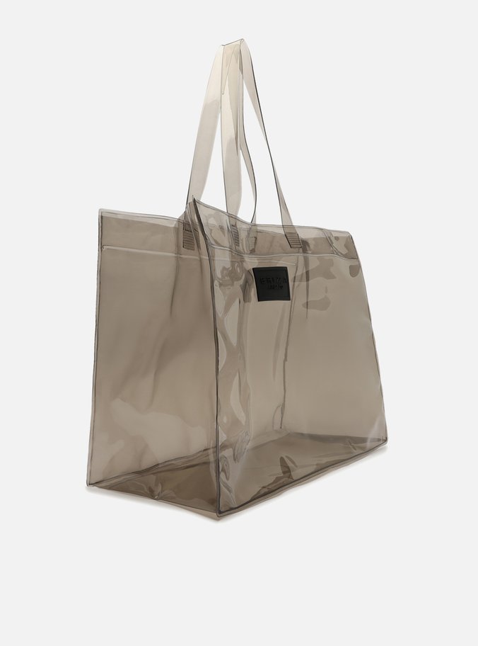 Bolsa Shopping Preta Vinil Liz Grande Brizza