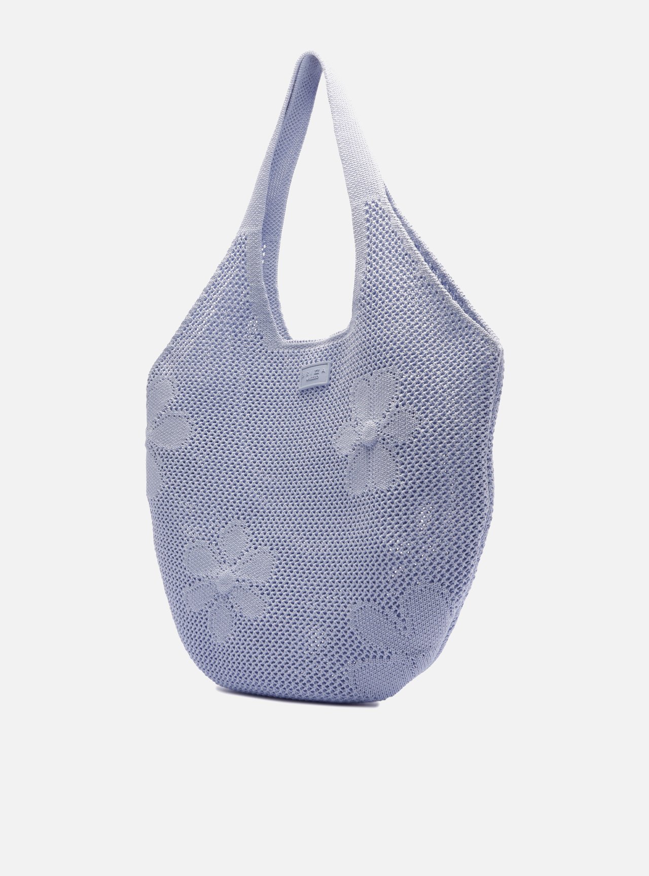 Bolsa Shopping Azul Crochê Grande Brizza — foto 2
