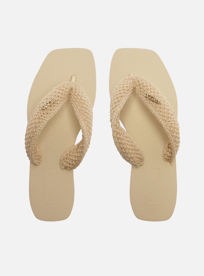 Chinelo de Dedo Bege Brizza
