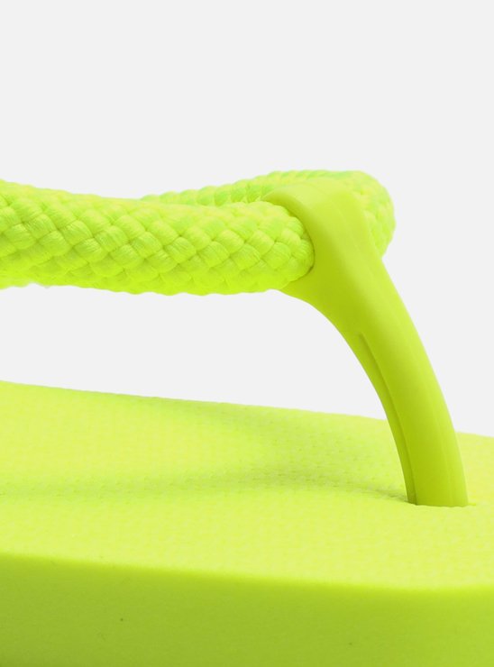 Chinelo Verde Lime Bico Quadrado Brizza Square Neon