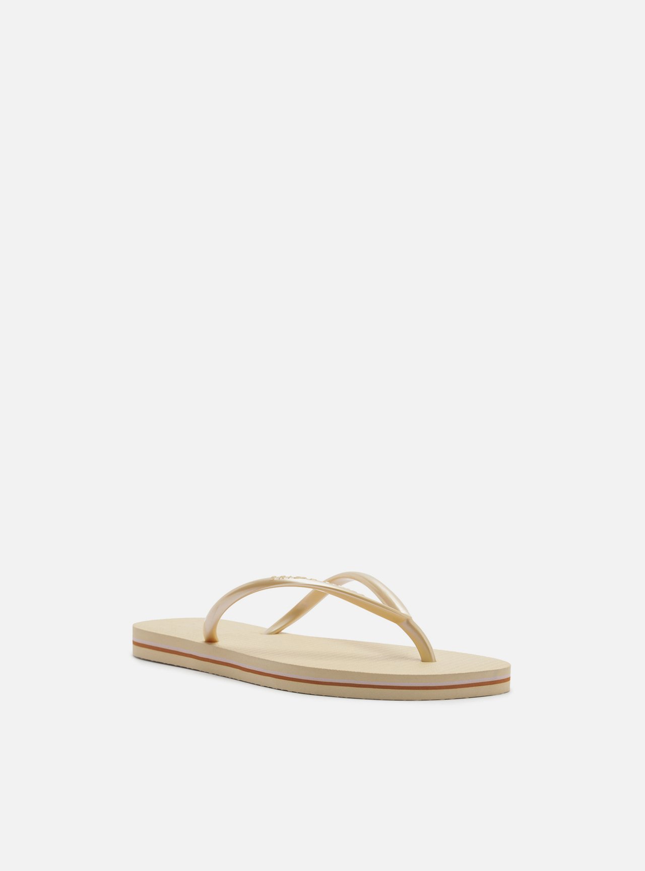 Chinelo de Dedo Dourada Tira V Brizza — foto 2