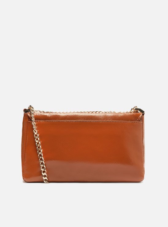Bolsa Tiracolo Marrom Couro Média Gisele Corrente