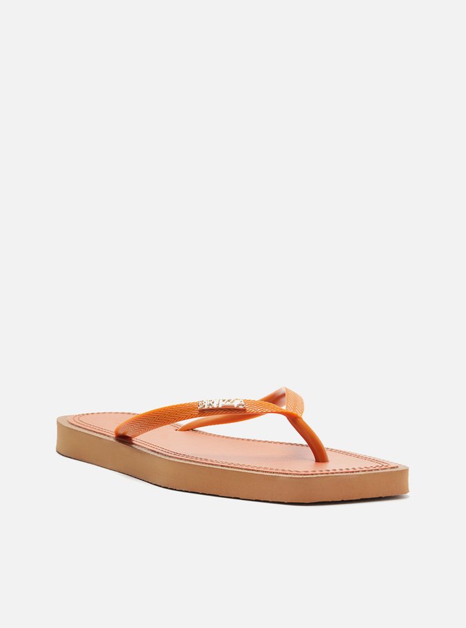 Chinelo de Dedo Laranja Recouro Color Square