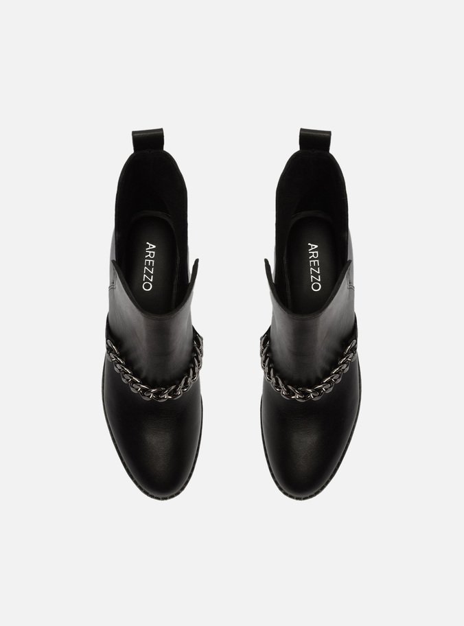 Bota Cano Curto Preta Corrente
