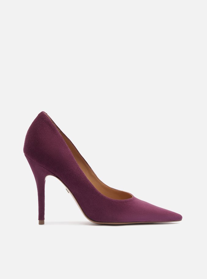 Scarpin Roxo Camurça Salto Fino