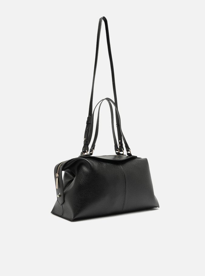 Bolsa Bowling Preta Grande Mix Texturas