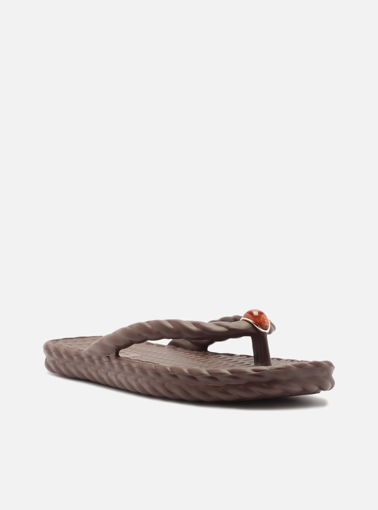 Chinelo de Dedo Marrom Marrocos Square Pedra — foto 2