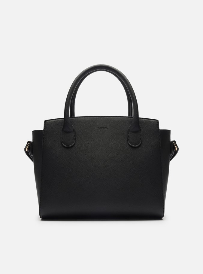 Bolsa Tote Preta Média Texturizada
