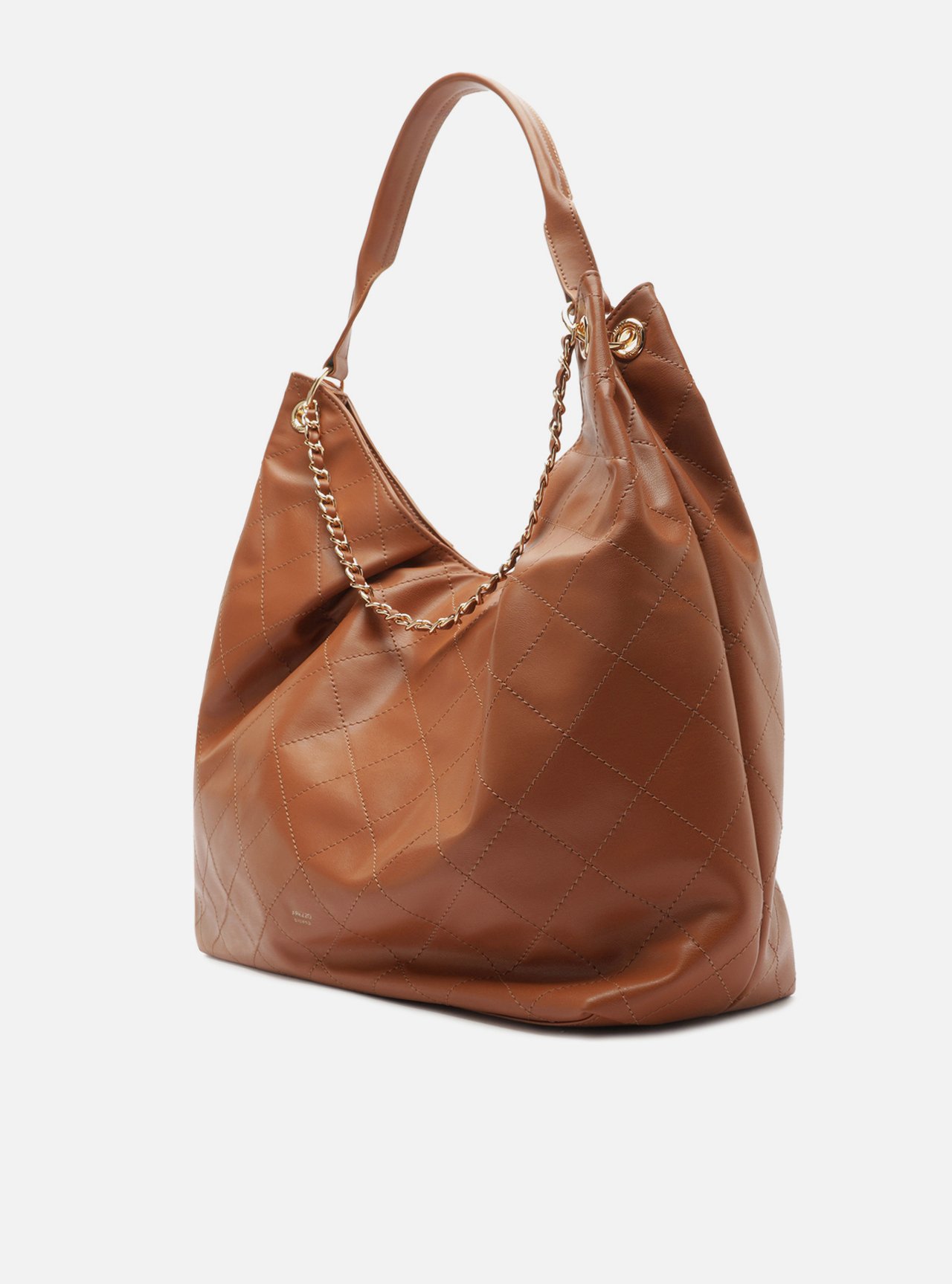 Bolsa Hobo Marrom Grande Matelassê Alça Corrente — foto 2