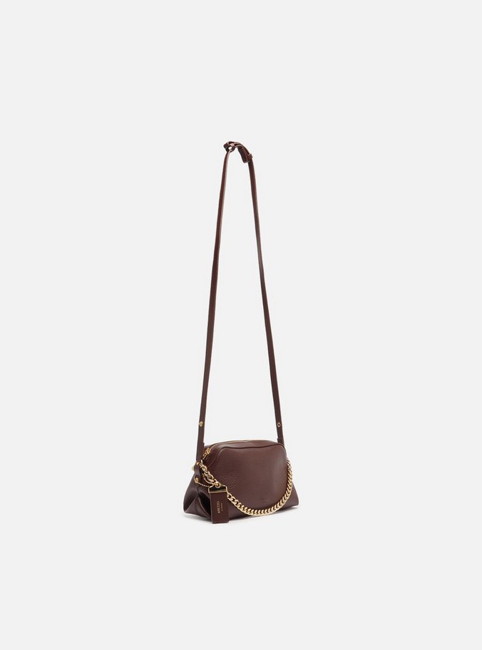 Bolsa Tote Marrom Pequena Tag Corrente