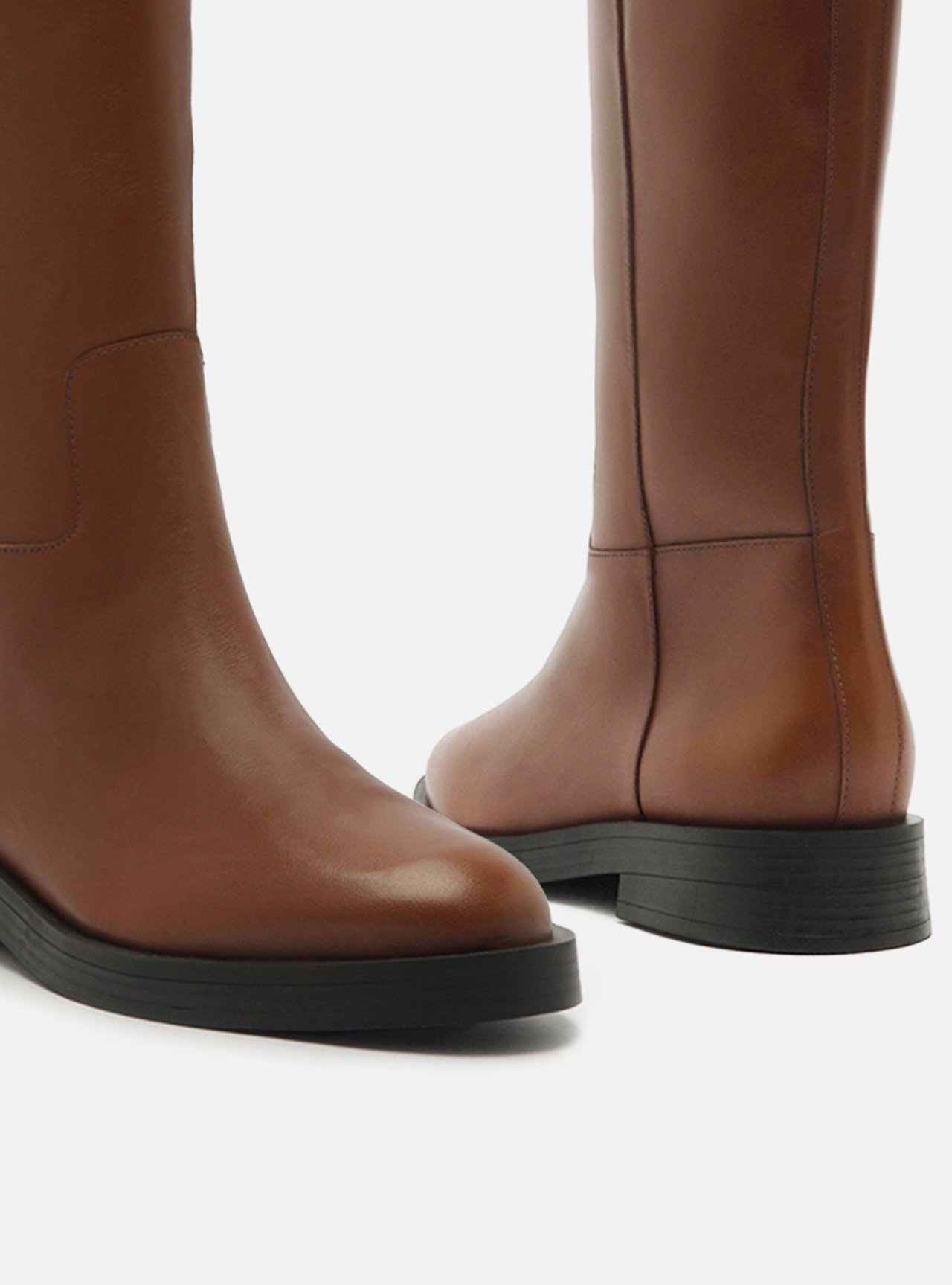 Bota Caramelo Couro Cano Longo Montaria Metal — foto 4