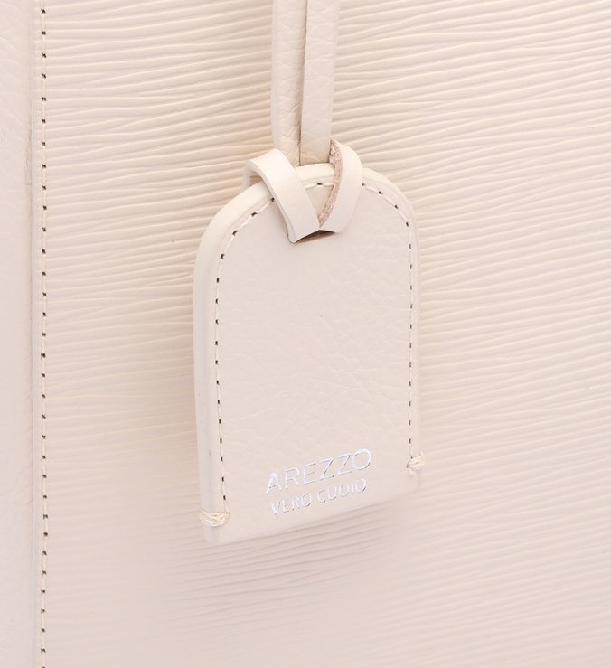 Bolsa Tote Off-White Couro Bella Média
