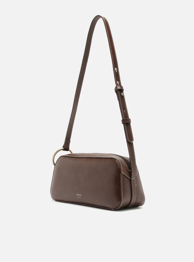 Bolsa Baguete Tiracolo Marrom Pequena