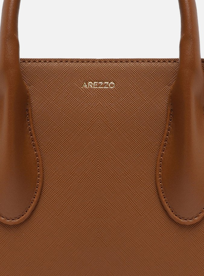 Bolsa Tote Marrom Linho Pequena