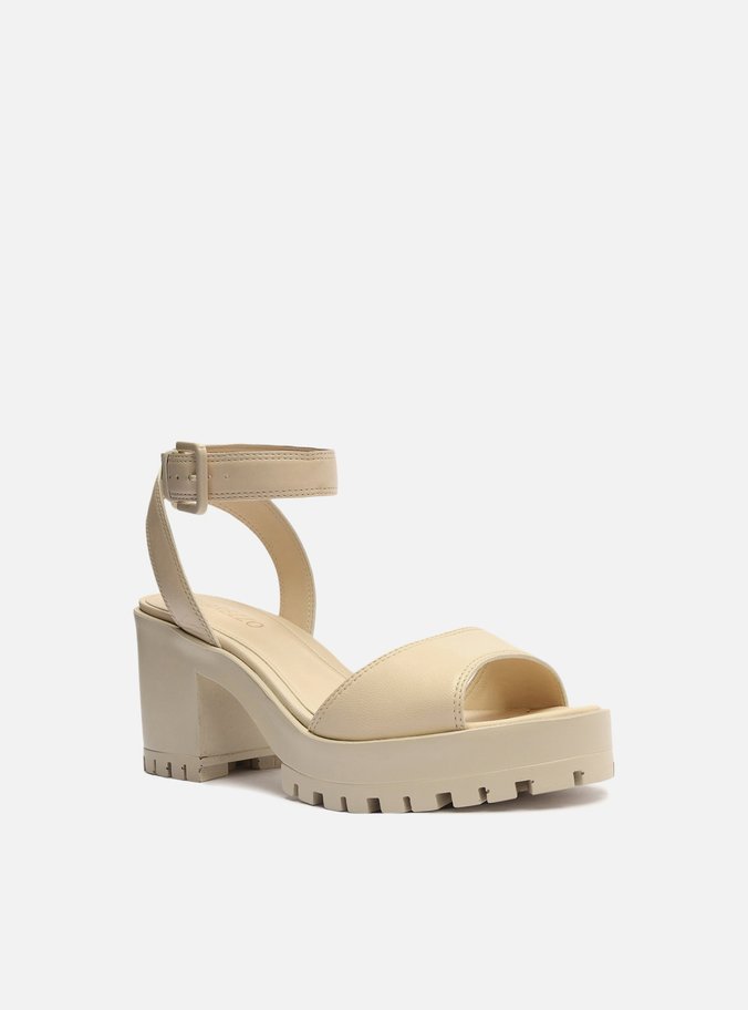 Sandália Off-White Couro Bloco Tratorada Tiras