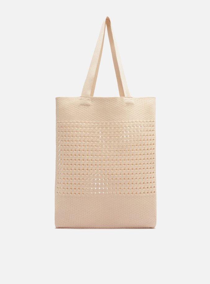 Bolsa Shopping Crochê Off-White Grande Brizza