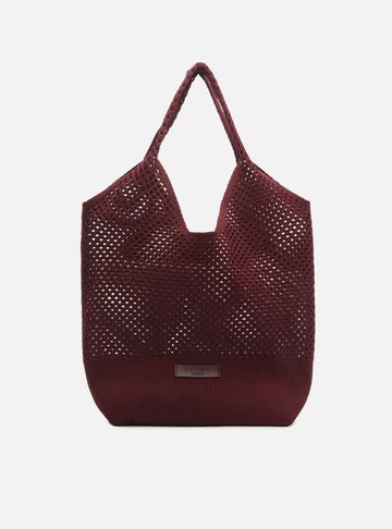 Arezzo — Bolsa Shopping Vermelha Knit Média Brizza