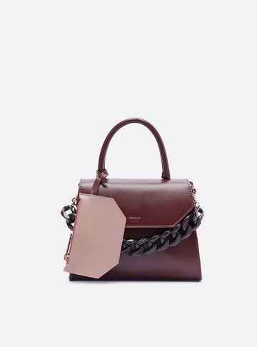 Bolsa Satchel Roxa Iara Média Rosa