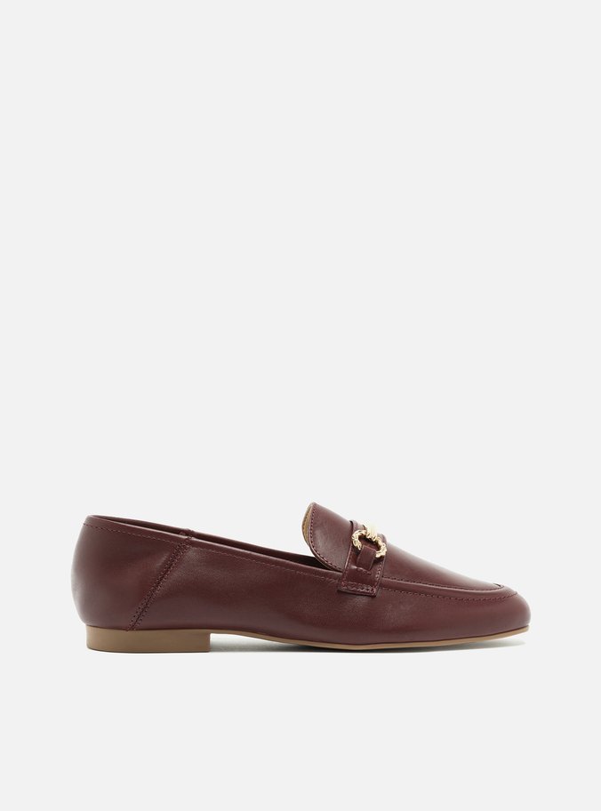 Mocassim Vermelho Couro Bridão