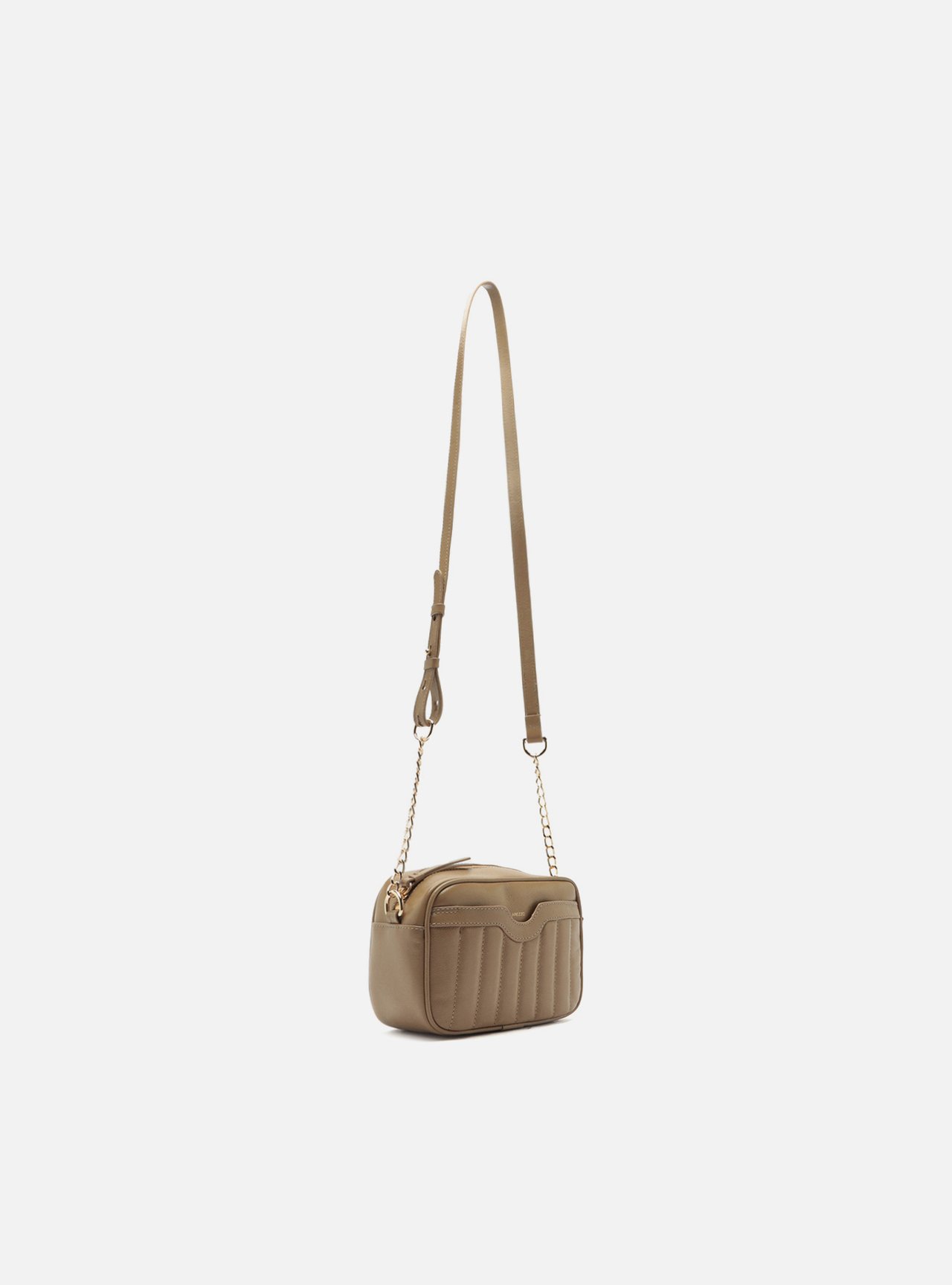 Bolsa Tiracolo Cinza Couro Francine Pequena — foto 5