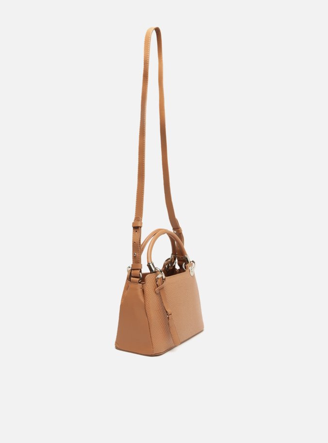 Bolsa Marrom Texturizada Tiracolo