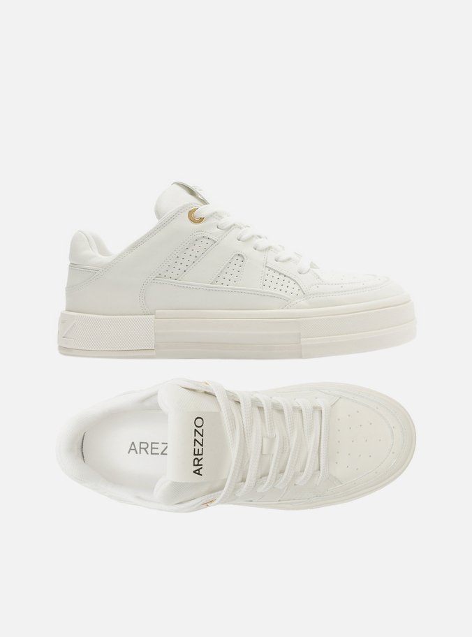 Tênis Branco Multimaterial Flatform Recortes